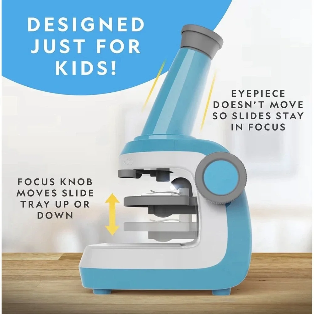 National Geographic Explorer Series Microscope for Kids 400X Zoom, 35+ Piece Set